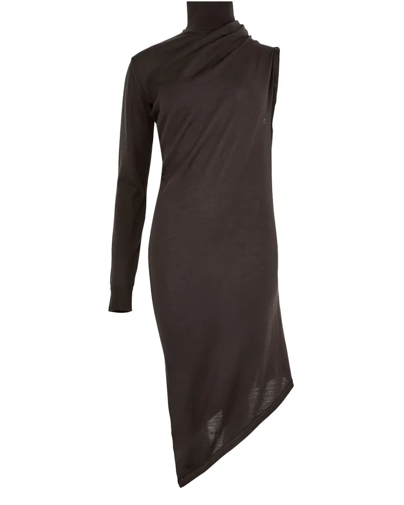 Courrèges One-Shoulder-Midikleid aus Wolle 