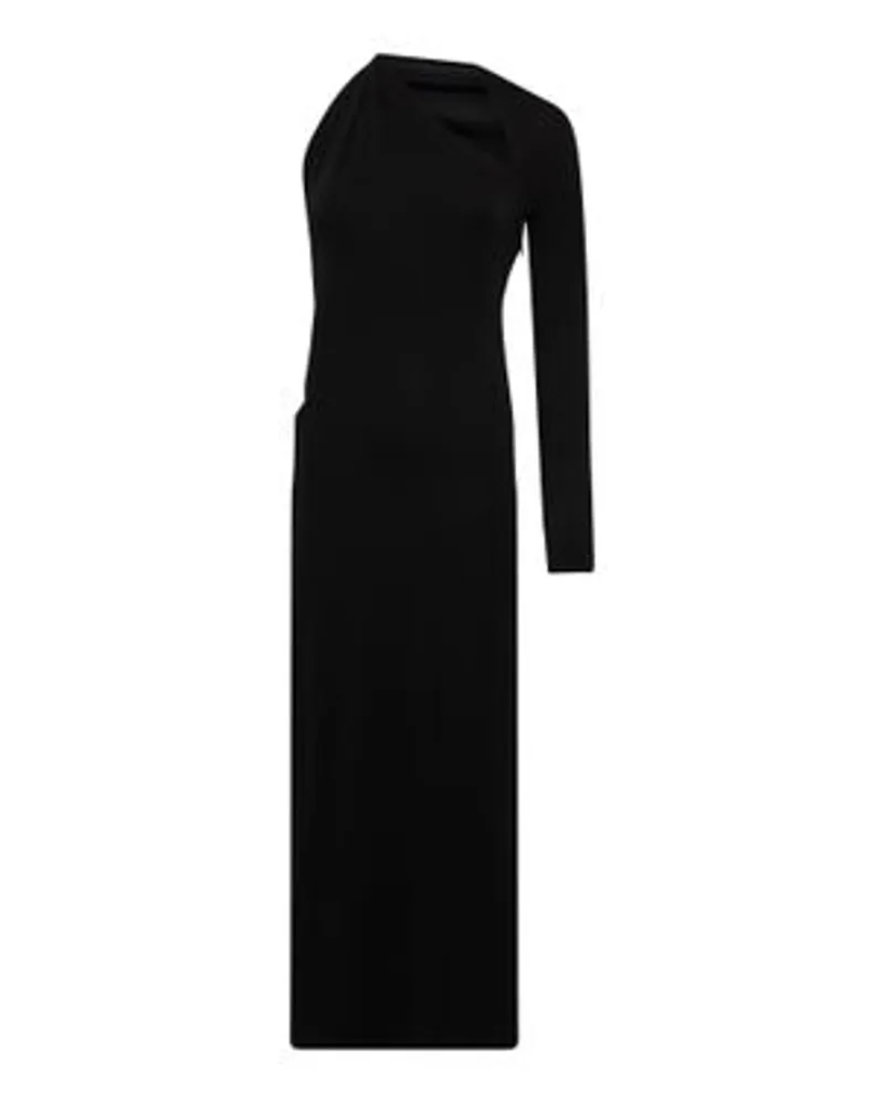 Versace Asymmetrisches Cocktail-Kleid Black