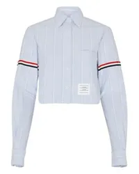 Thom Browne Cropped Langarmhemd Navy