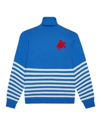 Vilebrequin Gestreifter Rollkragenpullover Blue