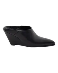 Closed Wedge-Mules Black