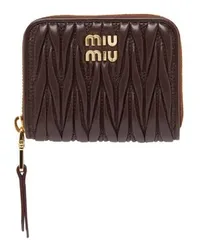 Miu Miu Brieftasche mit Reißverschluss Brown