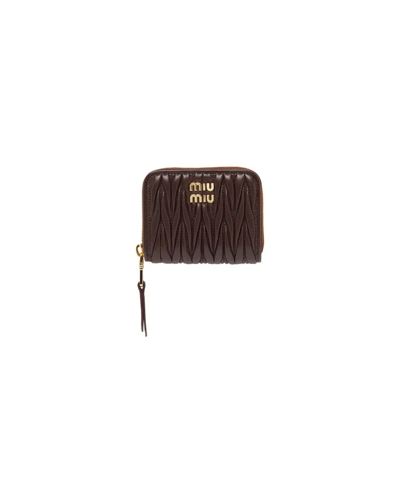 Miu Miu Brieftasche mit Reißverschluss Brown