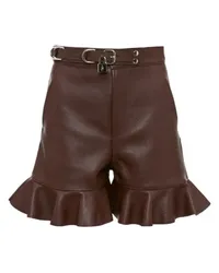 J.W.Anderson Gerüschte Ledershorts Brown