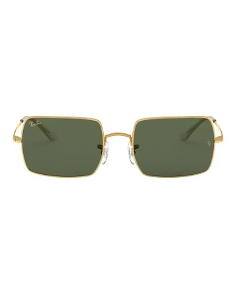 Ray Ban Rechteckige Sonnenbrille Rectangle 1969 Gold