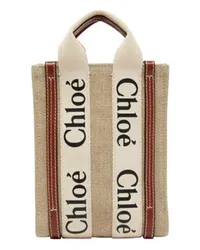 Chloé Kleine Cabas-Tasche North/South Woody White