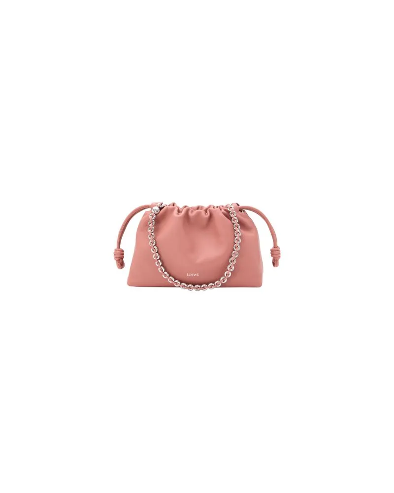 Chloé Langes Kleid mit Raffung und Rüschen Pink