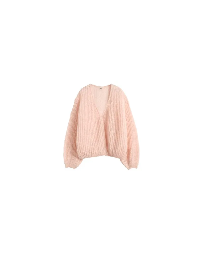 Chloé Langes Kleid mit Raffung und Rüschen Pink