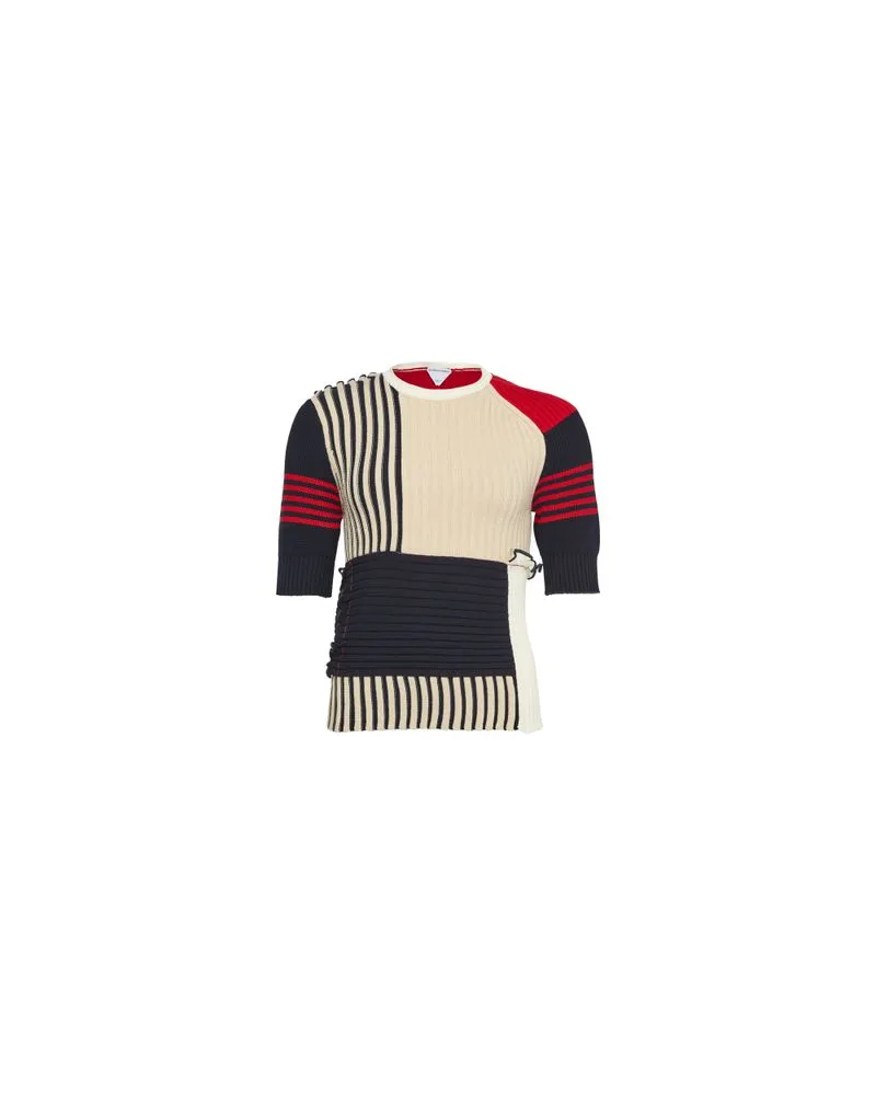 Bottega Veneta Striped wool top Beige