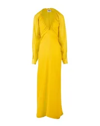 Maison Rabih Kayrouz Langes kleid mit tiefem ausschnitt Yellow