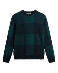 Woolrich Karierter Rundhalspullover Green