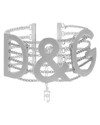 Dolce & Gabbana Halbstarrer Mehrketten-Choker D&G Silver