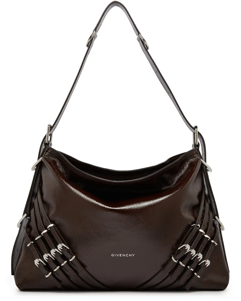 Givenchy Tasche Voyou mittelgroß aus Lackleder mit mehreren Schnallen 