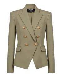 Balmain Klassische Jacke mit 6 Knöpfen Green