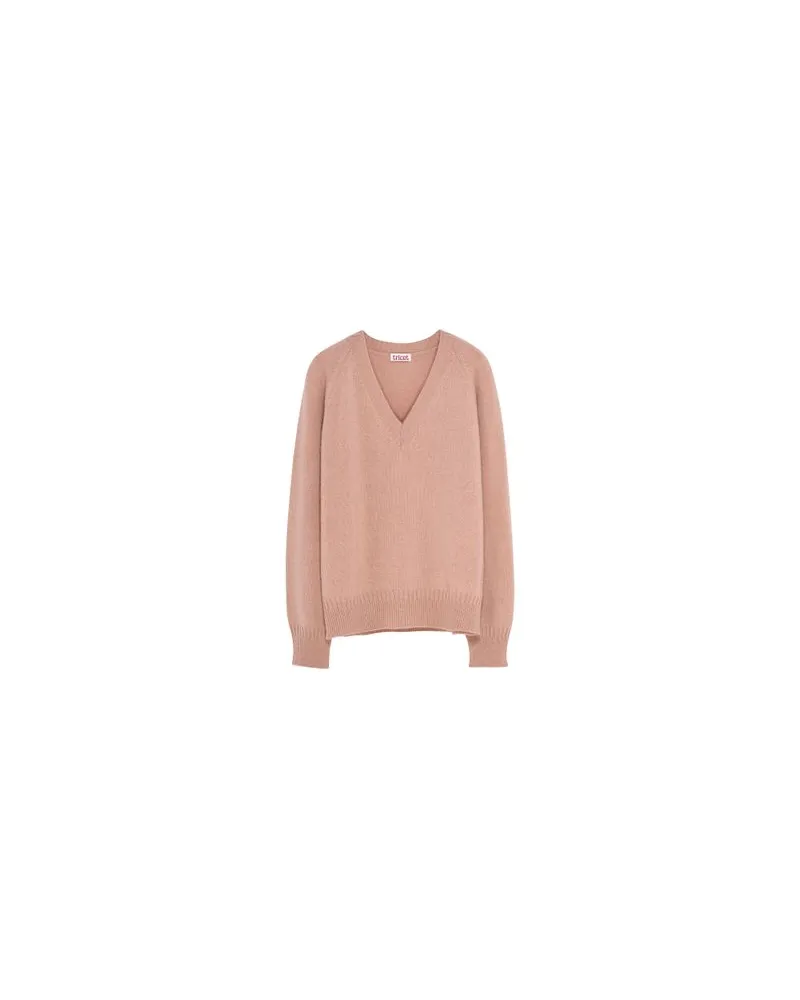 TRICOT Pullover mit V-Ausschnitt Pink