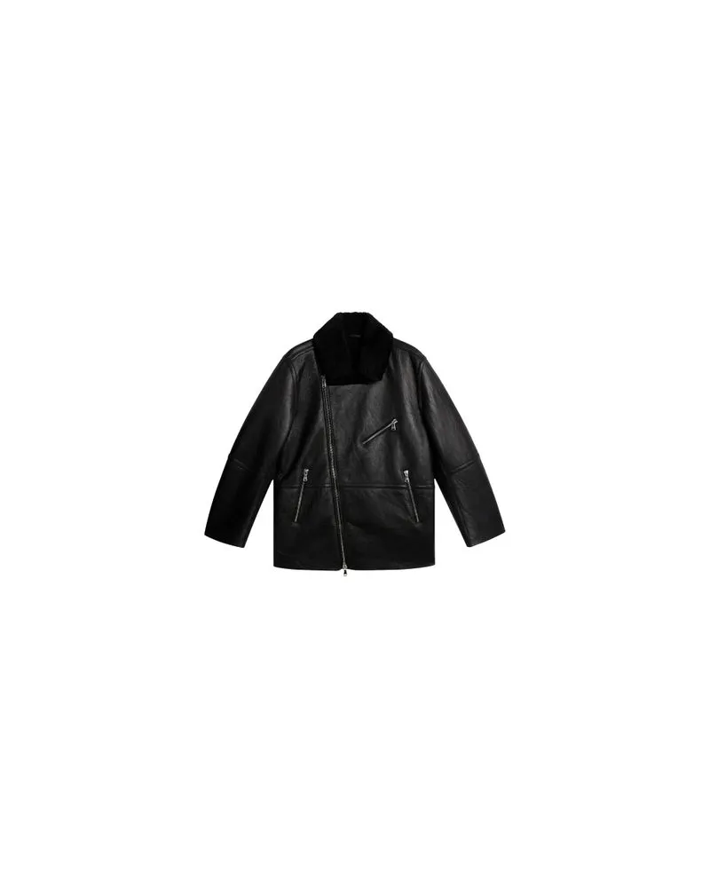 J.Lindeberg Lammfell-Jacke Sutton Black