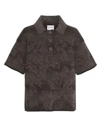 Barrie Poloshirt mit Distel-Motiv Black