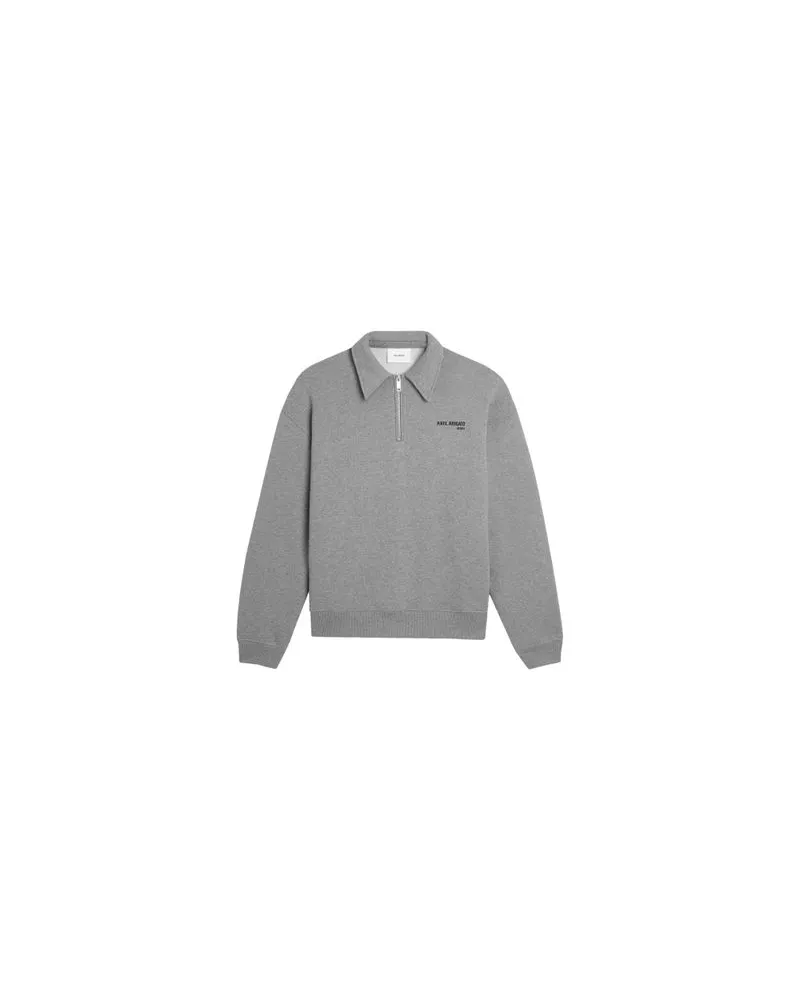 Axel Arigato Pullover mit halbem Reißverschluss Remi Grey