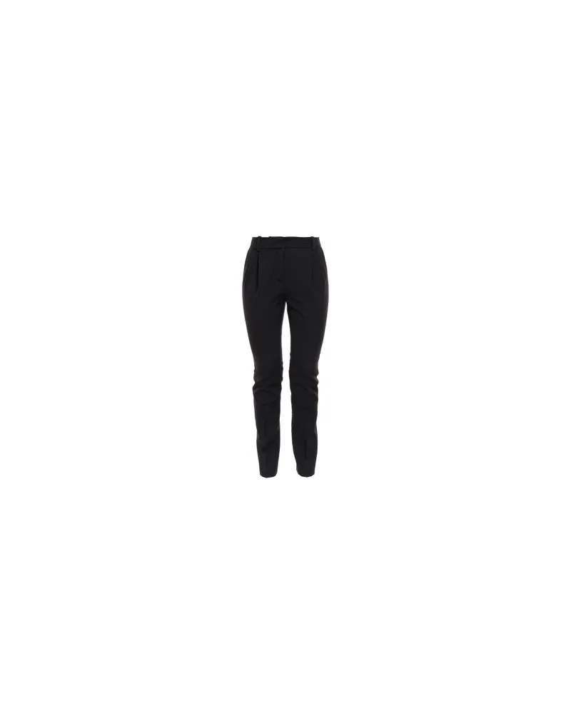 Balmain Anzughose aus satinierter Wolle Black