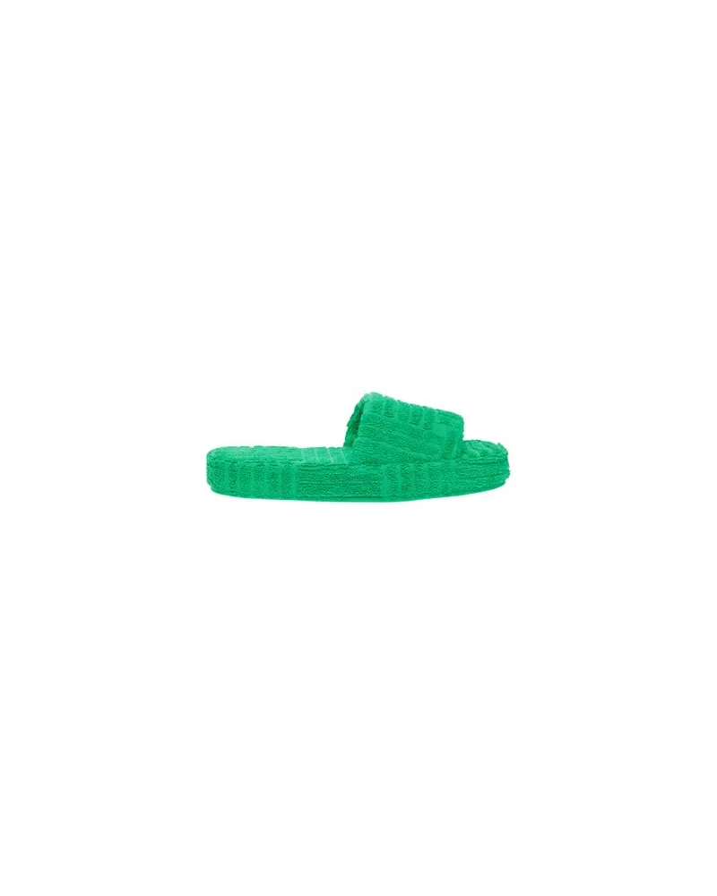Bottega Veneta Lederrock aus Intrecciato Green