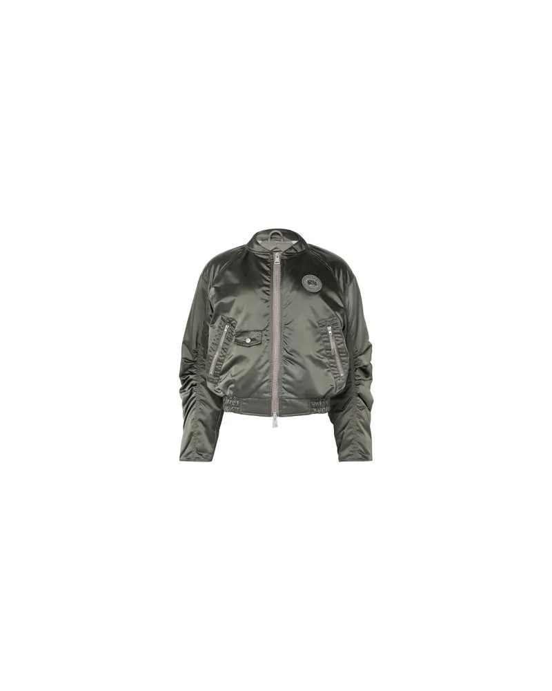 Bottega Veneta Lederrock aus Intrecciato Green