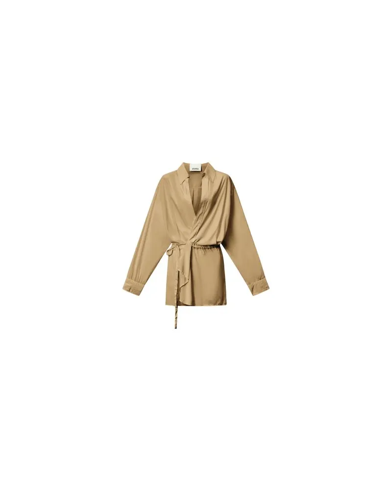 Bottega Veneta Lederrock aus Intrecciato Green