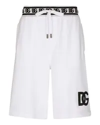 Dolce & Gabbana Joggingshorts mit DG-Stickerei und DG-Monogramm White