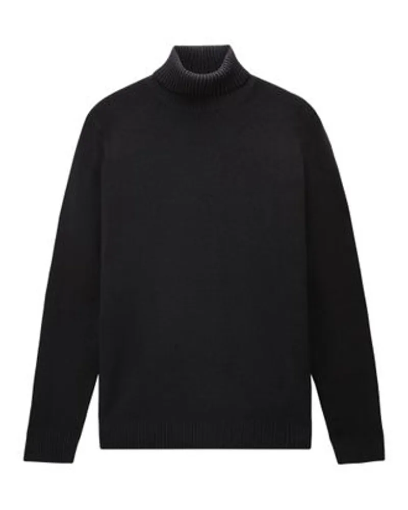 Woolrich Eingefärbter Rollkragen-Sweater Black