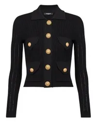 Balmain Strick-Cardigan mit Knöpfen Black