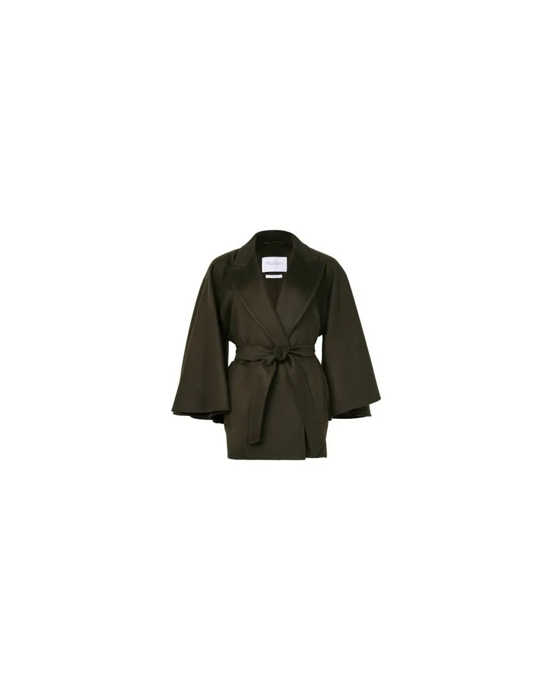 Max Mara Ärmellose Lederjacke Brianza Green