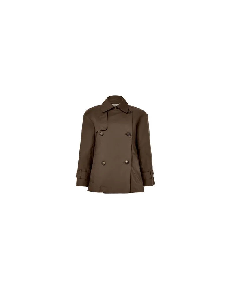 Max Mara Ärmellose Lederjacke Brianza Green