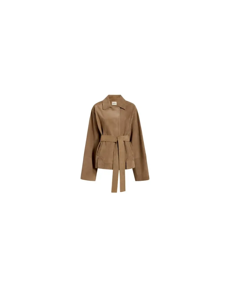 KHAITE Lederjacke Alder Green