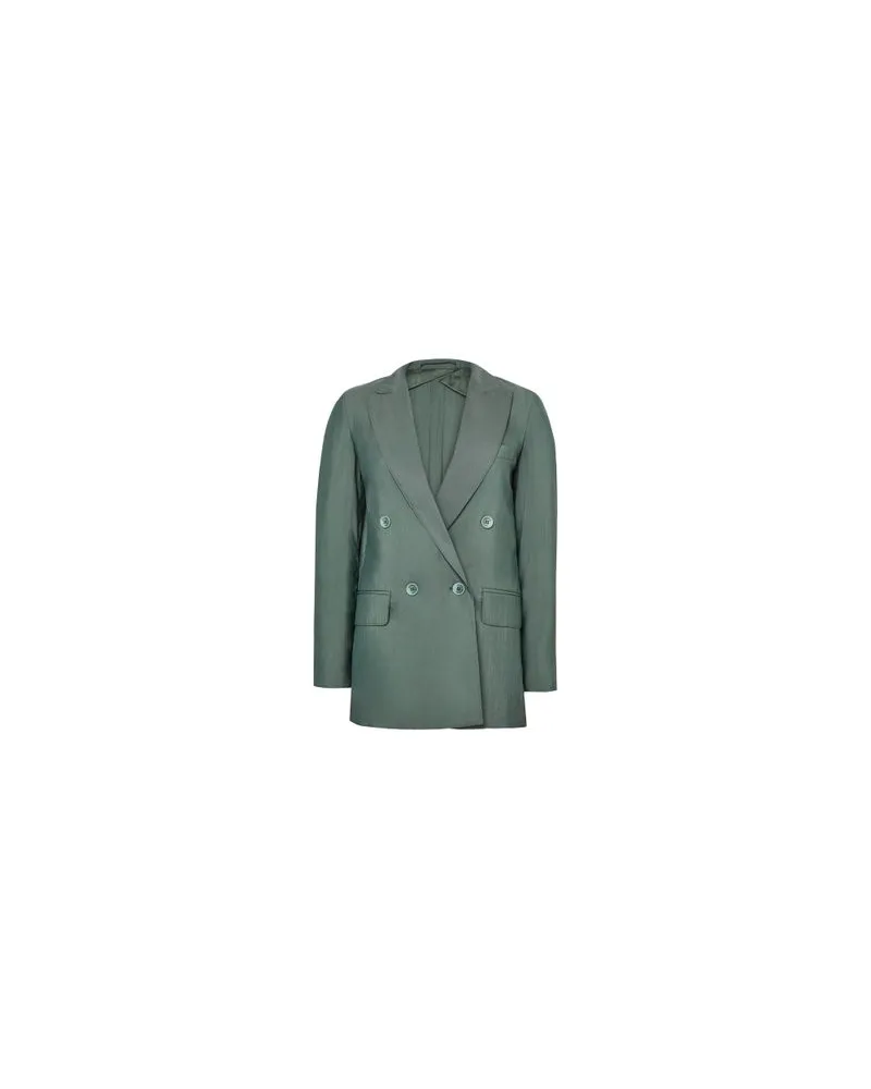 Max Mara Ärmellose Lederjacke Brianza Green