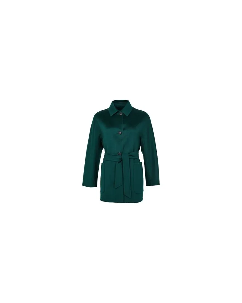 Max Mara Ärmellose Lederjacke Brianza Green