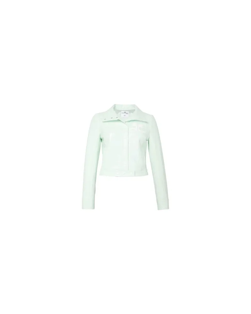 Chloé Fur collared belted coat Green