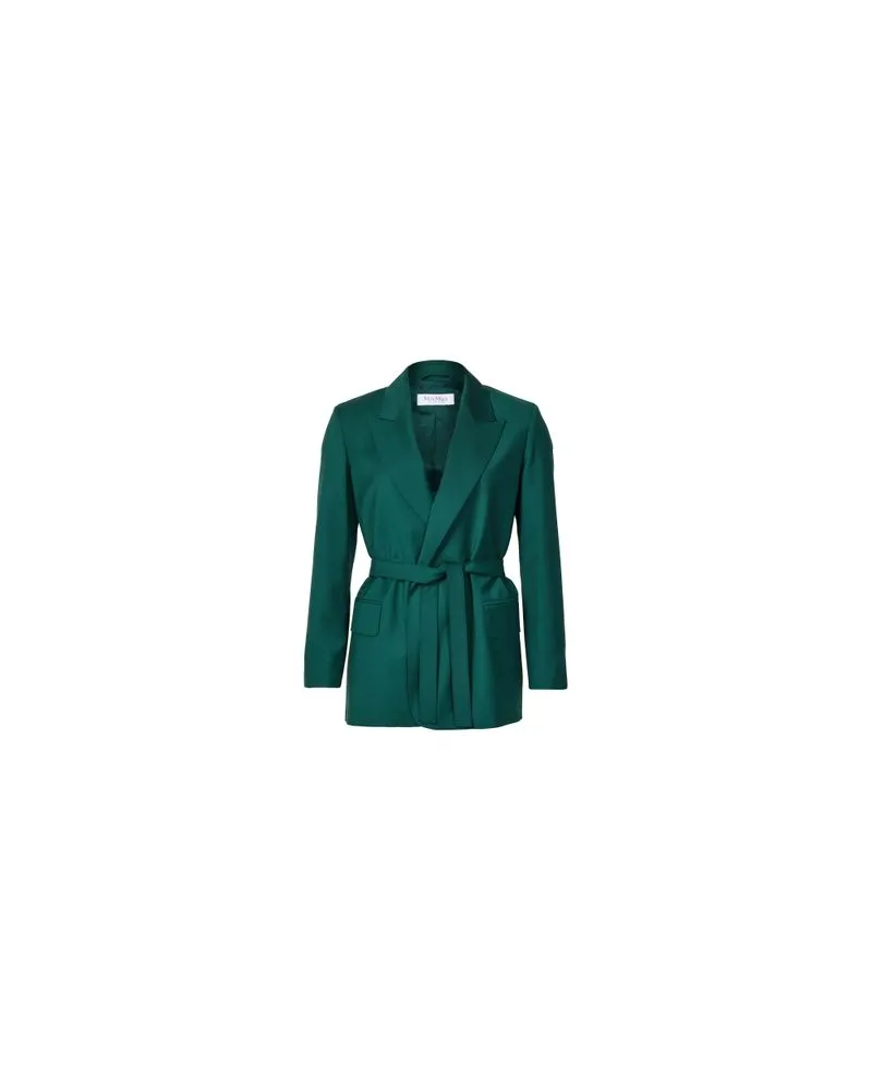 Max Mara Ärmellose Lederjacke Brianza Green