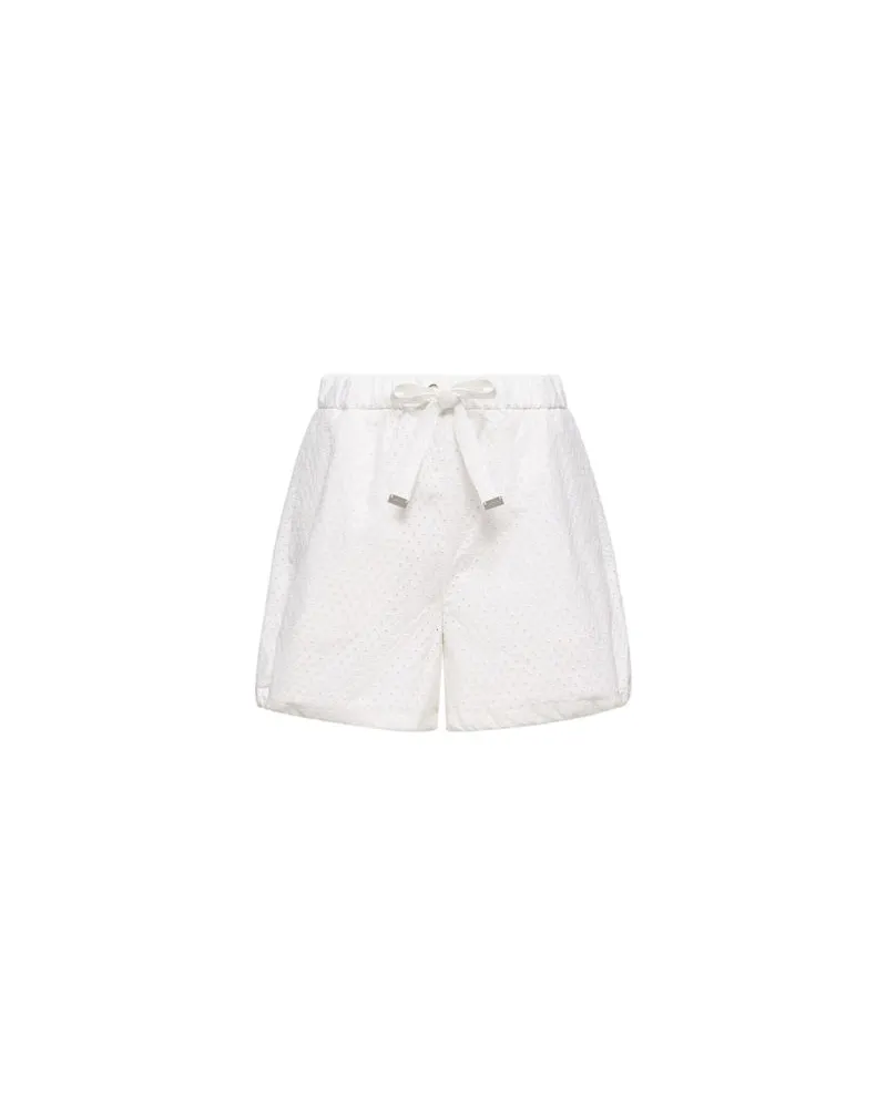 Moncler Shorts aus Baumwolle White
