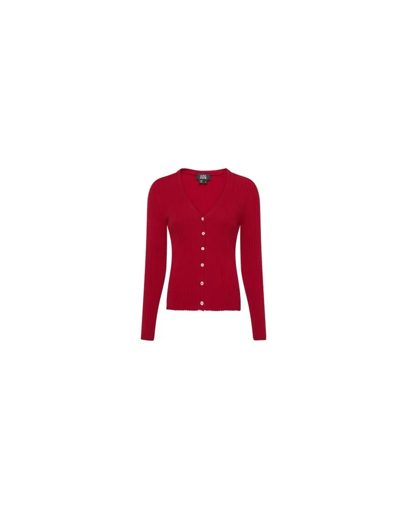 A.P.C. Cardigan Ambre Red