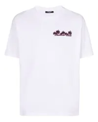 Balmain T-Shirt mit Printmotiv Club Balmain Signature White