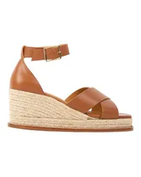 Bobbies Espadrilles Angie mit Keilabsatz Brown