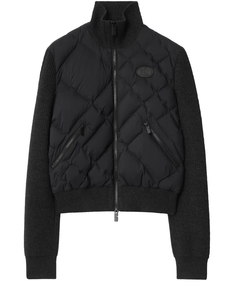 Burberry Jacke aus Nylon und Wolle mit Karomuster 