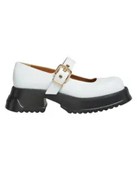 Marni Mary Jane Plateau-Lederschuhe White