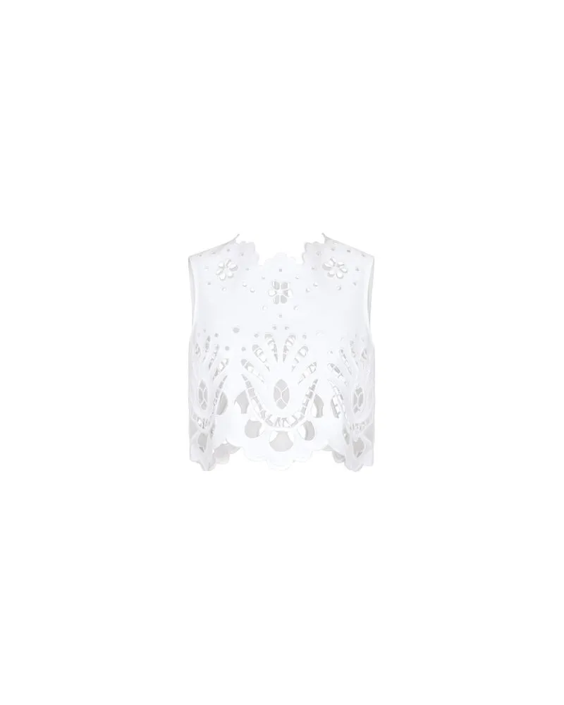 Dolce & Gabbana Crop Top Mit Cut Out Details White