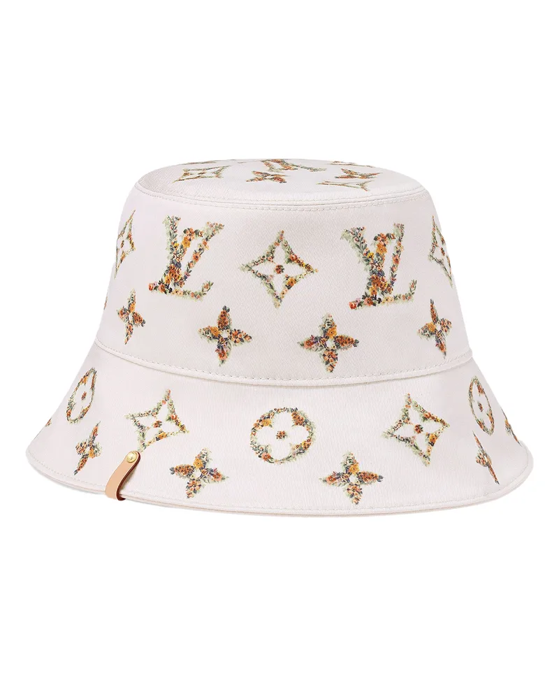 Louis Vuitton Monogram Flowers Fischerhut White