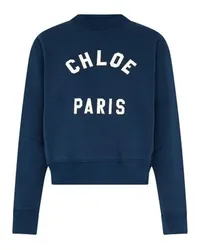 Chloé Sweatshirt mit Stehkragen Navy