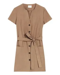 Claudie Pierlot Kurzes, geknöpftes Kleid Brown