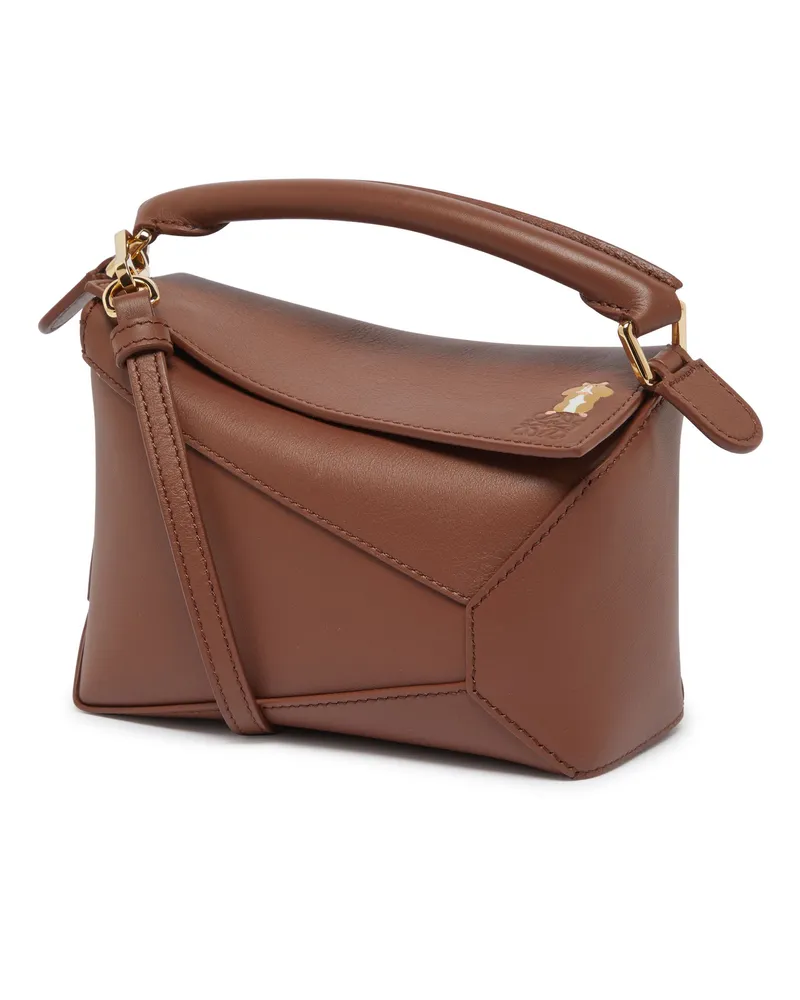 Loewe x Suna Fujita - Hamster-Mini-Tasche Puzzle Edge aus klassischem Kalbsleder 