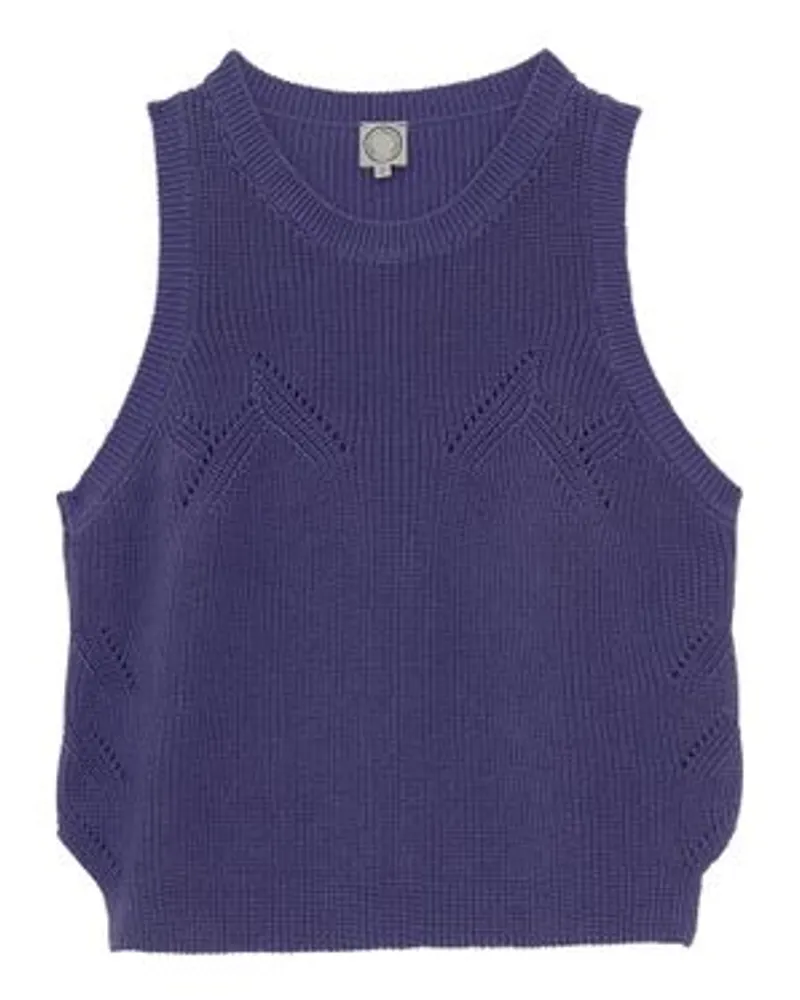 Inès de la Fressange Ärmelloser Pullover Agatha Purple