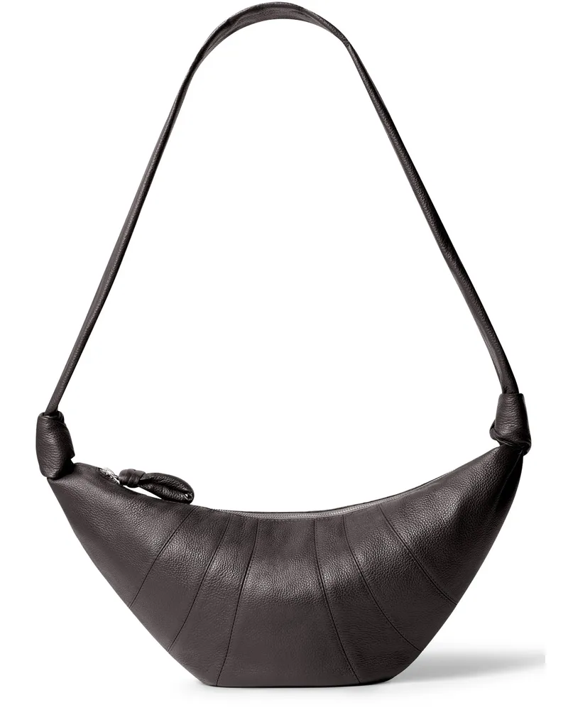 Christophe Lemaire Mittelgroße Tasche aus genarbtem Leder Croissant 