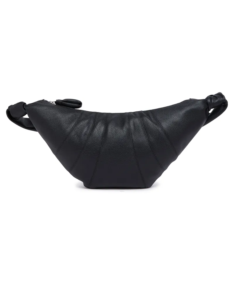 Christophe Lemaire Mittelgroße Tasche aus genarbtem Leder Croissant 